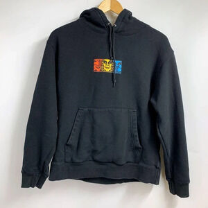 Obey Black Hoodie with Multicolor Graphic